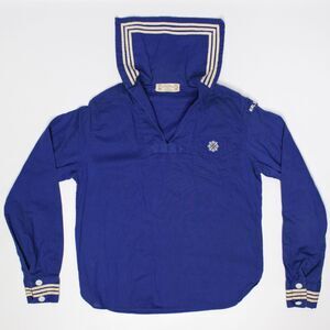 Vintage Girl Scouts Mariner Sailor Nautical Uniform Blouse Shirt Top (B2)